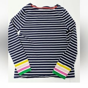 Sz 8-9 Mini Boden Everyday Breton long sleeved shirt